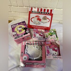 Hello Kitty Bundle Neon Light Lamp and Accessories Bundle NIB